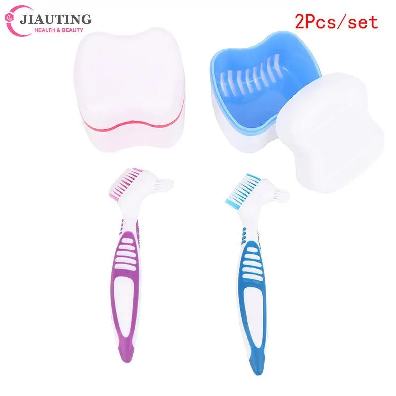 2 Teile/satz Dental Retainer Kieferorthopädische Mund Schutz Prothese Lagerung Fall Box Zähne Pinsel Oral Hygiene Liefert Organizer Zubehör