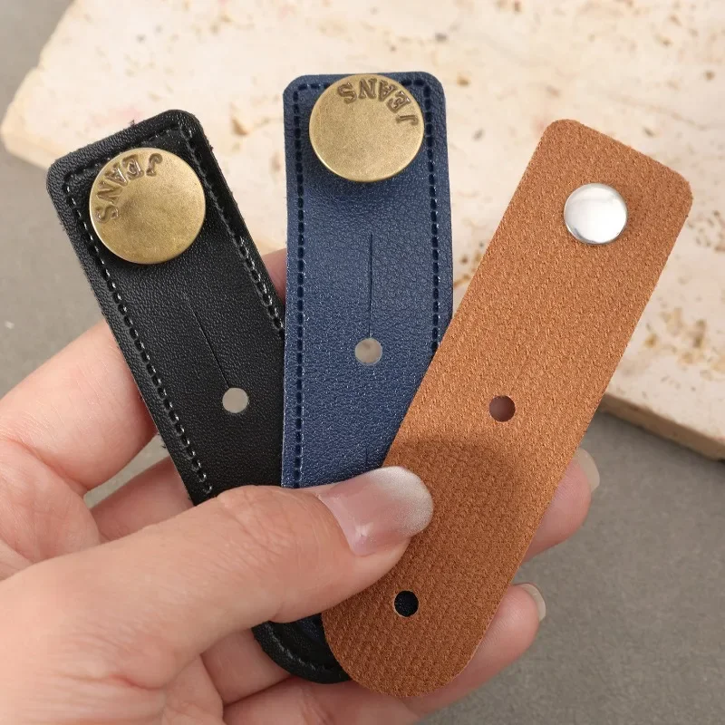 1/6 個ウエストエクステンダーバックル調節可能な弾性ウエストバンドボタン穴男性女性のズボンジーンズパンツボタン延長バックル