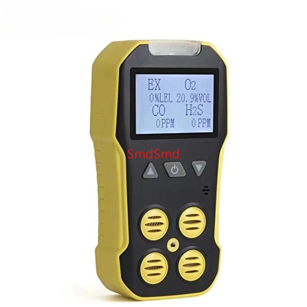 4 in 1 Multi Gas Detector O2 H2S CO LEL Gas Meter Oxygen Hydrogen Sulfide Carbon Monoxide Combustible Gas Leak Detector