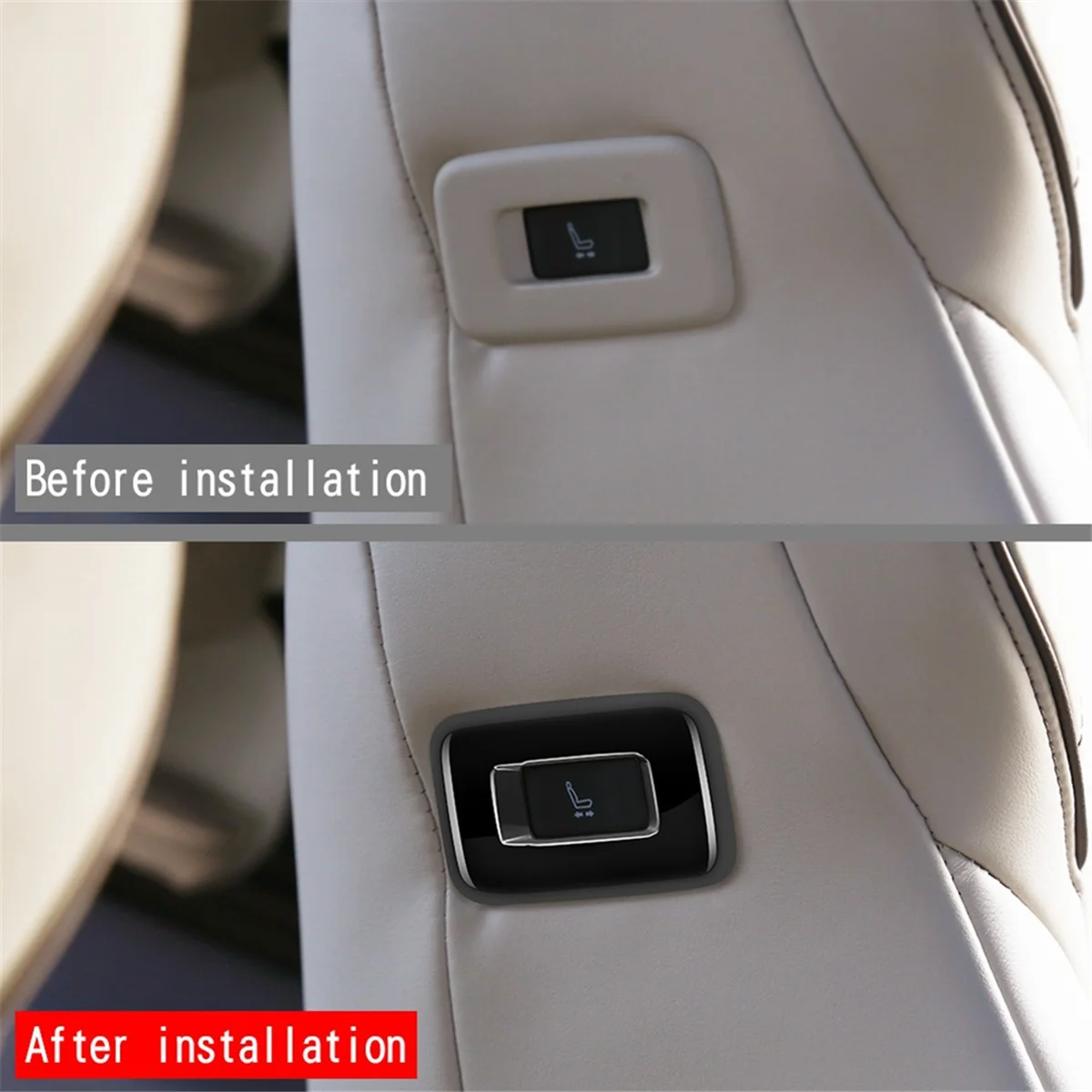 For Toyota ALPHARD/VELLFIRE 40 Series 2023+ High Configuration Car Middle Row Seat Side Button Frame Gloss