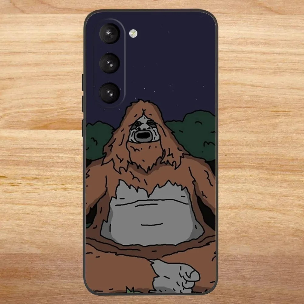 Sassy The Sasquatch Phone Case For Samsung S23,23,22,30,21,10,9,Note20 Ultra,Lite,Ultra,5G,Plus,FE,Black Soft Case