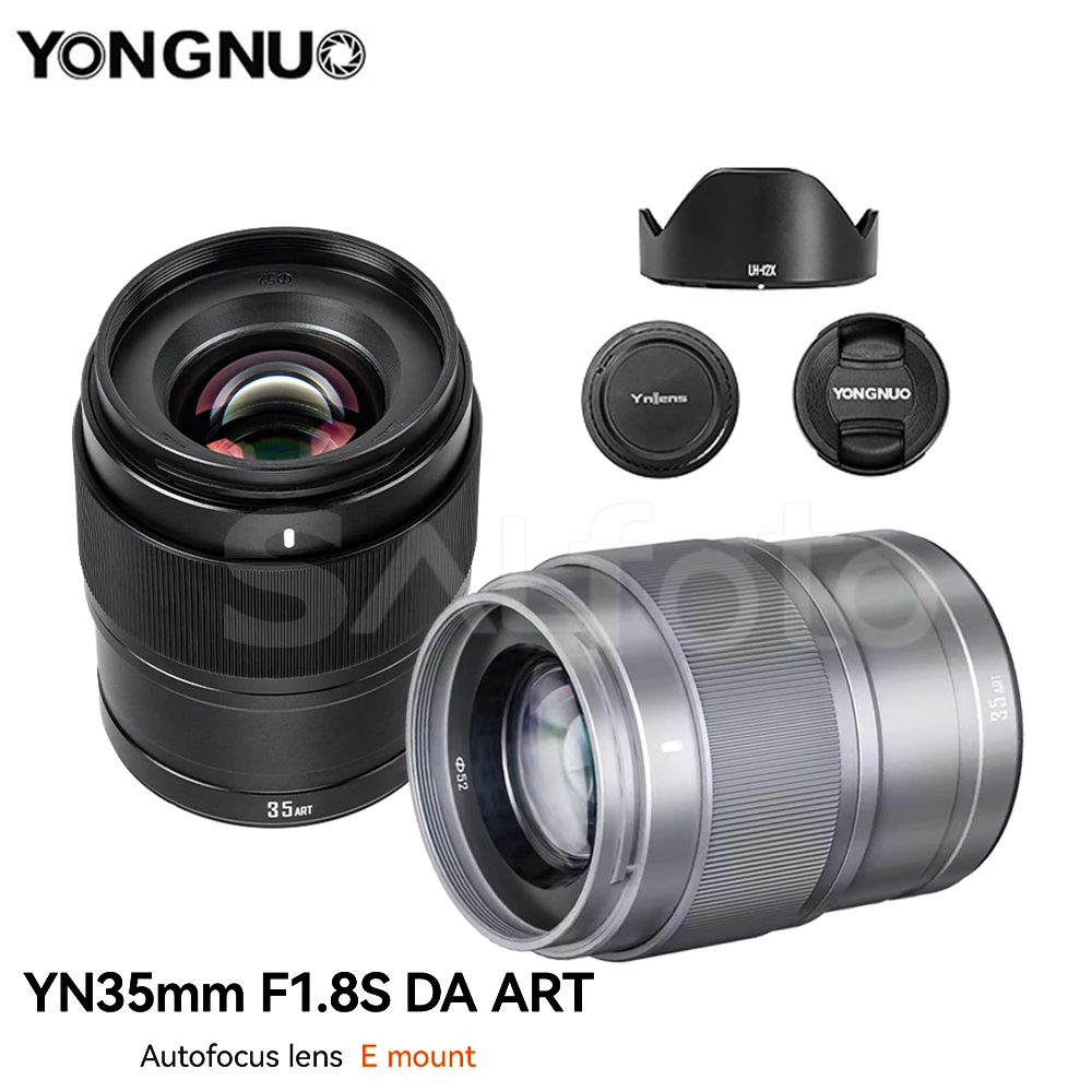 YONGNUO YN35mm F1.8S DA ART lente de enfoque automático rápido silencioso F1.8 enfoque automático de gran apertura para cámara sin espejo Sony E-Mount APS-C