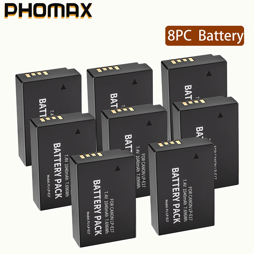 Batmax LP-E17 LPE17 LP E17 1040mAh Camera Battery for Canon EOS R8 RP R50 200D 250D M3 M5 M6 750D 760D T6s 800D T8i Batteries