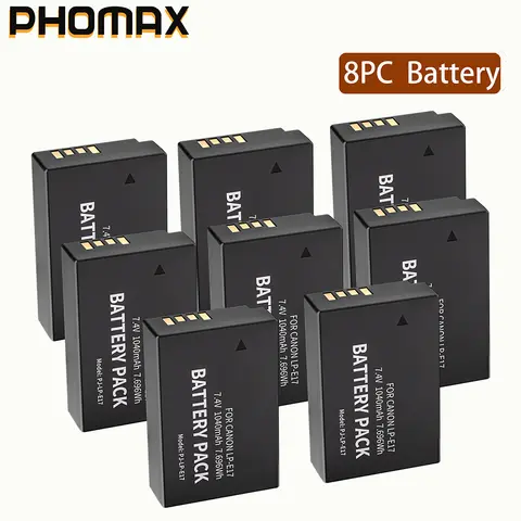 Batmax LP-E17 LPE17 LP E17 1040mAh Camera Battery for Canon EOS R8 RP R50 200D 250D M3 M5 M6 750D 760D T6s 800D T8i Batteries