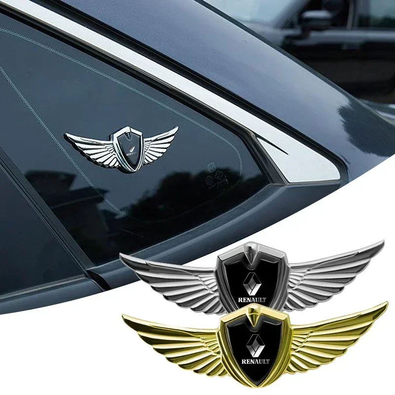 

1PCS Car Badge Metal Wings Body Decoration Sticker For Renault DACIA Fluence Scenic Loguna Logan Twingo Clio Captur ZEO