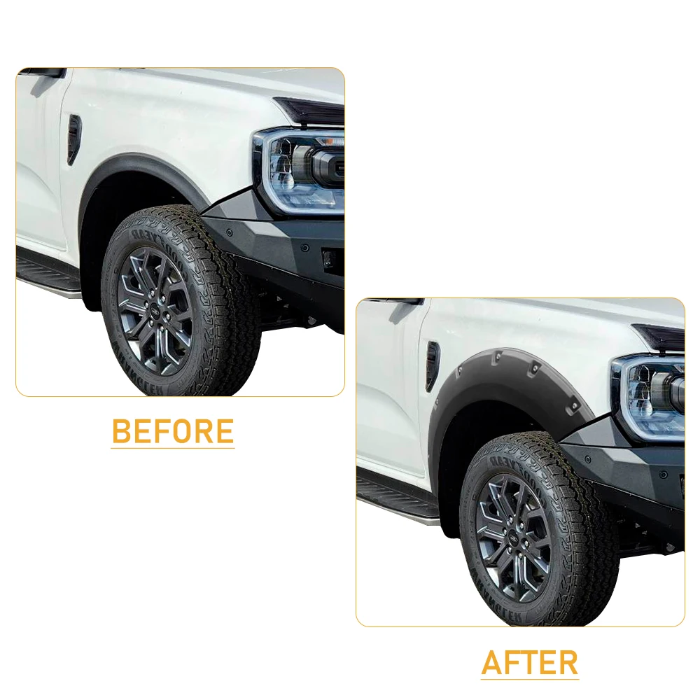 Bolt style Fender Flares passaruota per Ford Ranger 2015-2018,2019-2022 T7 T8 PX2 PX3 modelli 7 ''copertura allargata parti per lo Styling dell'auto