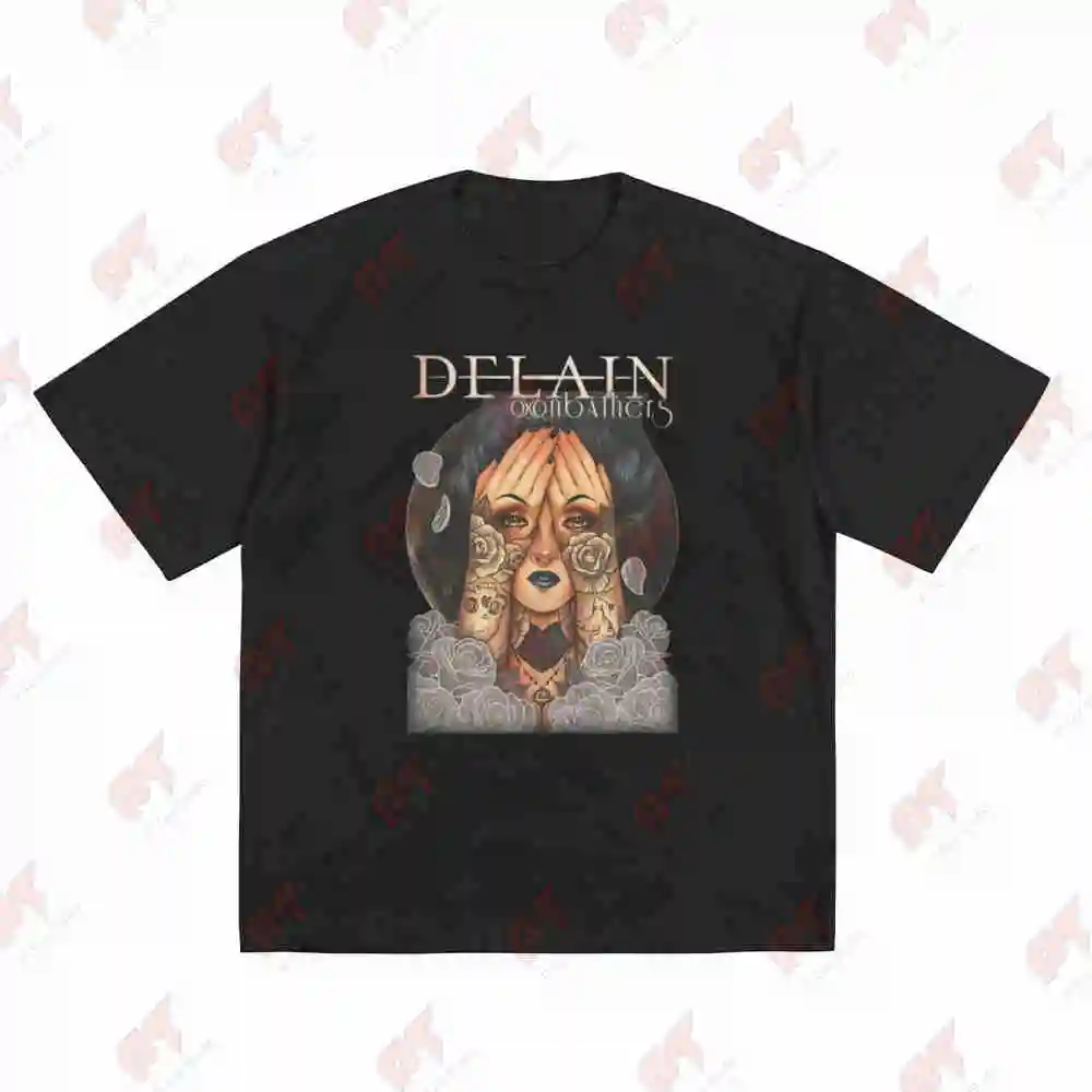 Delain Band Short Sleeve Tee 100% Cotton T-Shirt