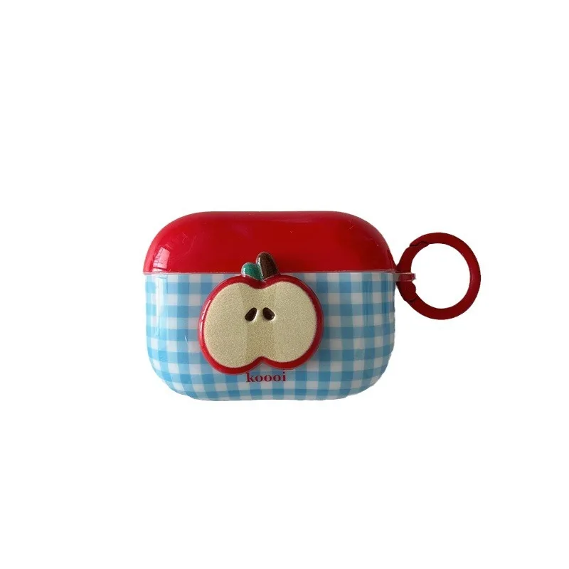 만화 과일 디자인 아이폰 에어팟 1 프로 2세대 2 3 4 무선 블루투스 충전 케이스 귀여운 펜던트 커버 ﻿