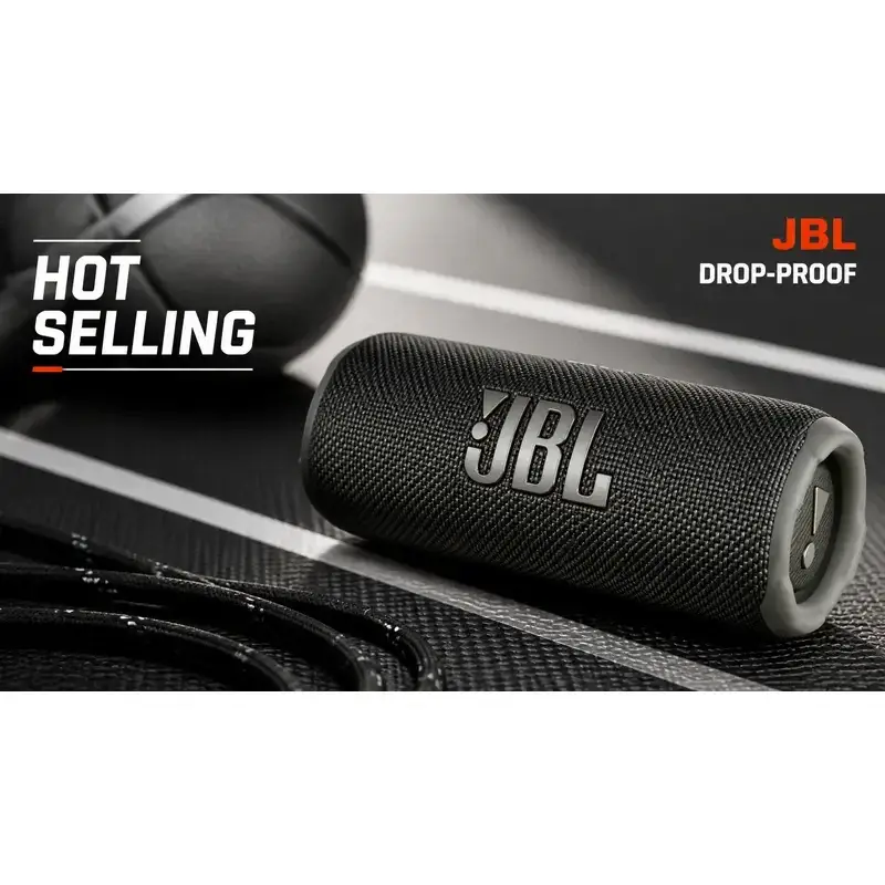 سماعة JBL Flip 7 محمولة بلوتوث - مقاومة للماء IP67 صوت قوي مشغل موسيقى لاسلكي خارجي - 2