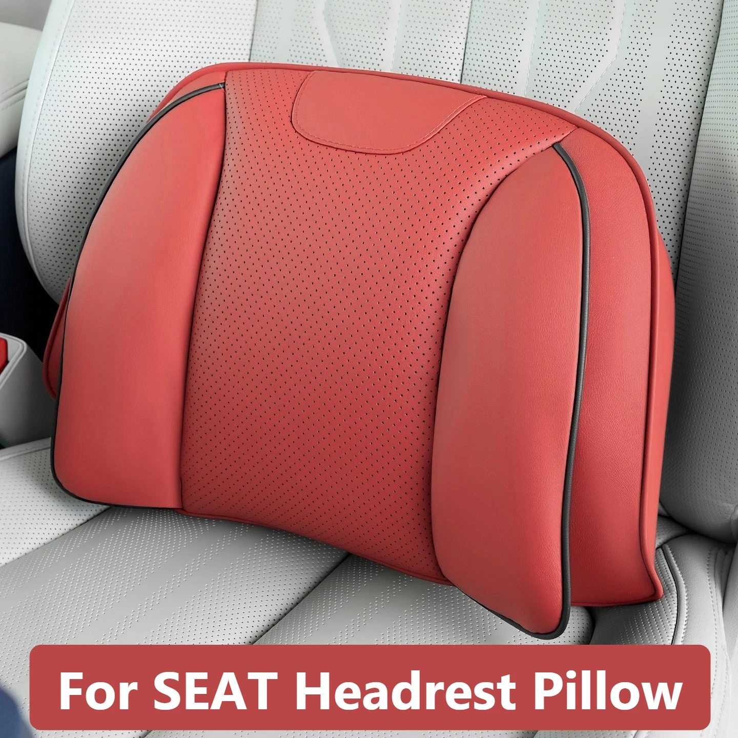 For SEAT Car Headrest Pillow Neck Pillow Premium Luxury Ultra Soft Fit Ibiza Leon Arona Ateca Tarraco Auto Interior Accessories view 2