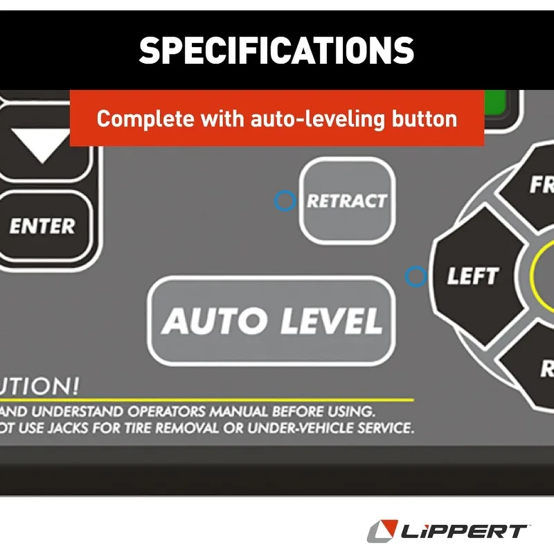 Lippert Terra Controle RV Roda e Travel Trailer Nivelamento System, substituição Touchpad, Auto-Nivelamento Button - 421484