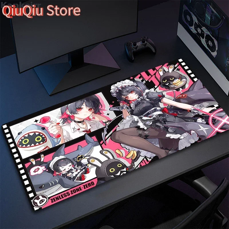 

HD Printing Ellen Joe Computer Gamer Locking Edge Non-slip Mouse Pad Zenless Zone Zero Mousepad XXL 90x40cm Keyboard PC Desk Mat