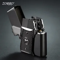 ZORRO fuel lighter unique BIU BIU shape copper windproof lighter cigar lighter men's exquisite gift series