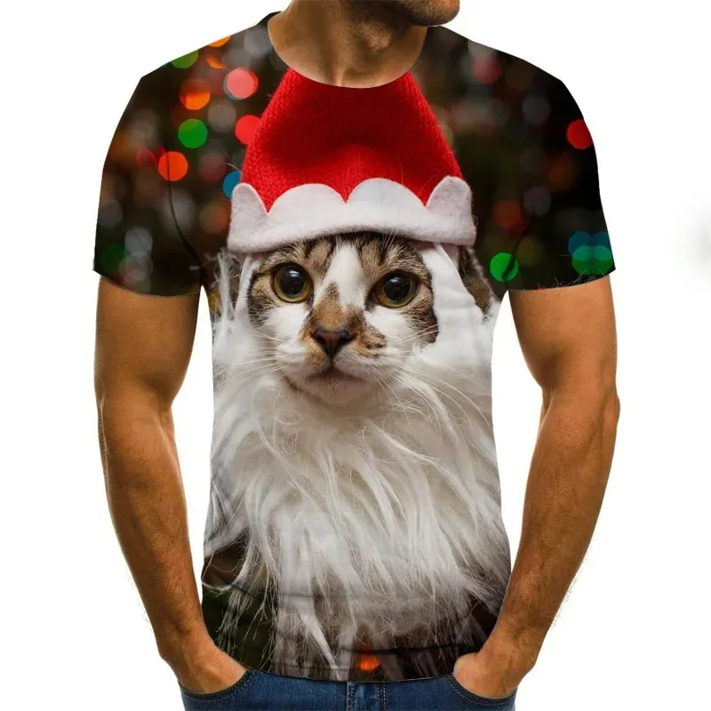 

Large printed t-shirts for cats, men and women, Hip-Hop, loose, trend, O-Neck, breathable, classic, short sleeve, fashion