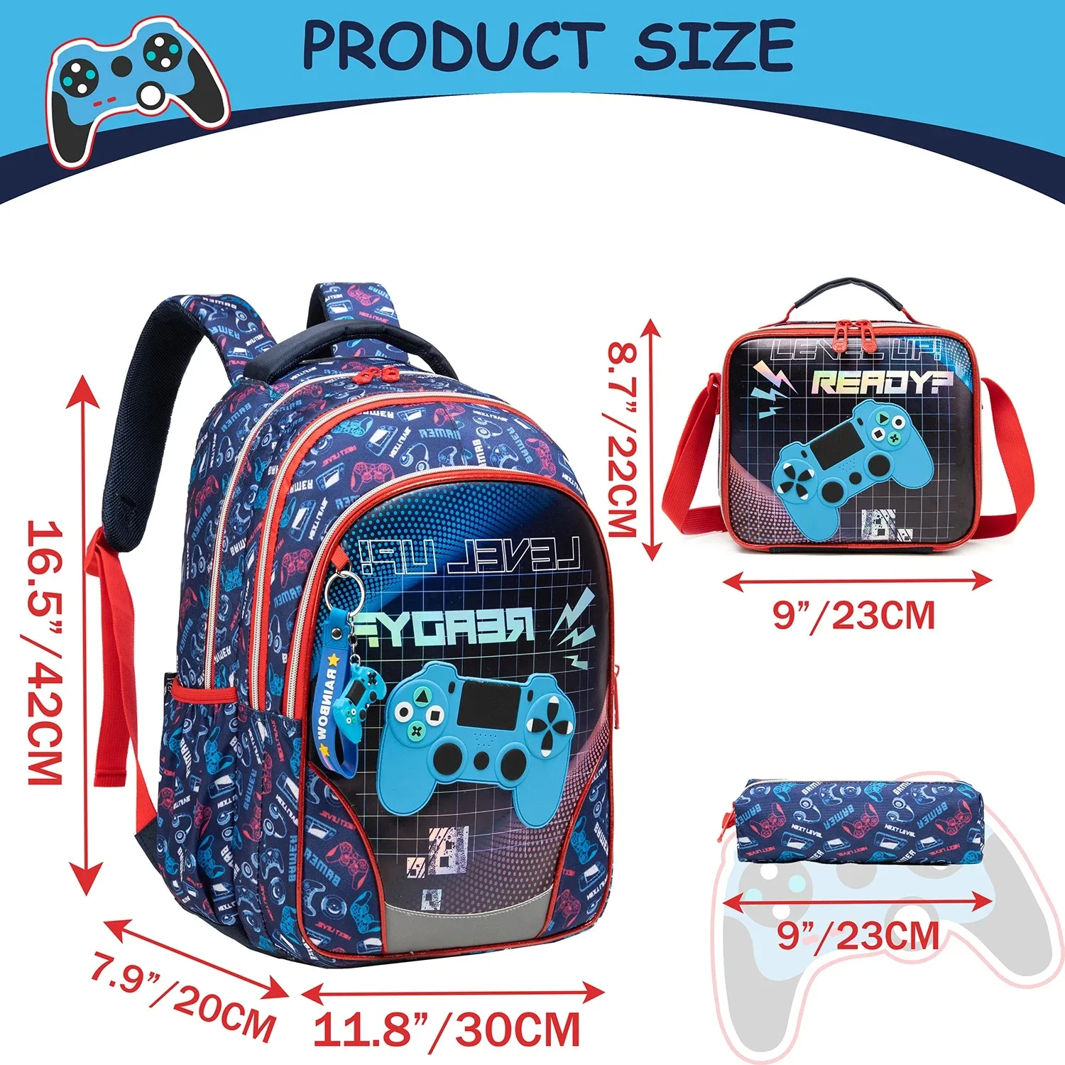 Children's School Bag for Boys Waterproof Backpack Set with Thermal Bag School Boy Backpack Elementary Student Shoulder Bag