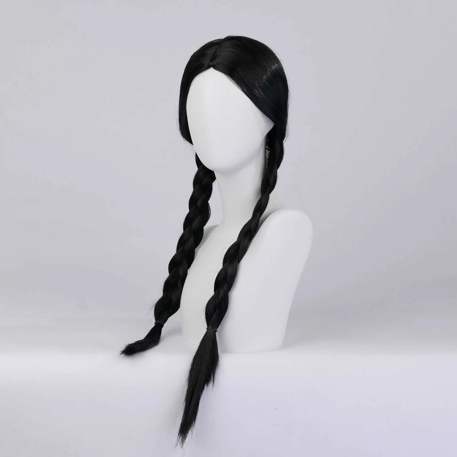 Black Long Straight Braids Wig Halloween Cosplay Costume Party Twisted Wig for Daily or Any Occasion