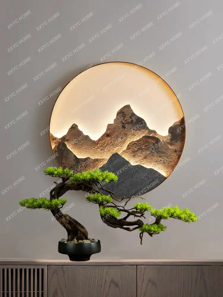 

Pine Welcome Pine Small Ornaments Hotel Office Green Plant Entrance Living Room and Tea Room Ornament