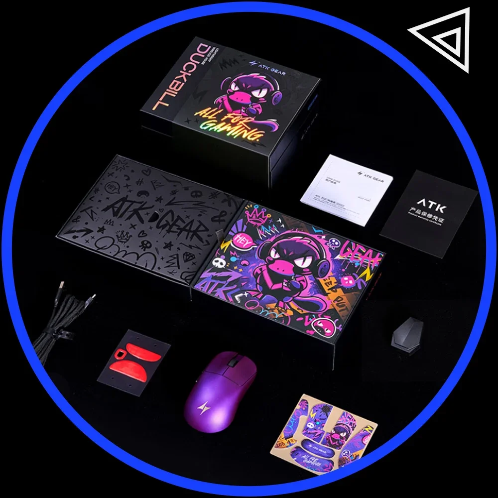 

ATK DUCKBILL Ultra Mouse Dual Mode Wireless Mouse Paw3950Ultra 8000Hz Lightweight Gaming Mice For Valorant CS2 PC Accesssories