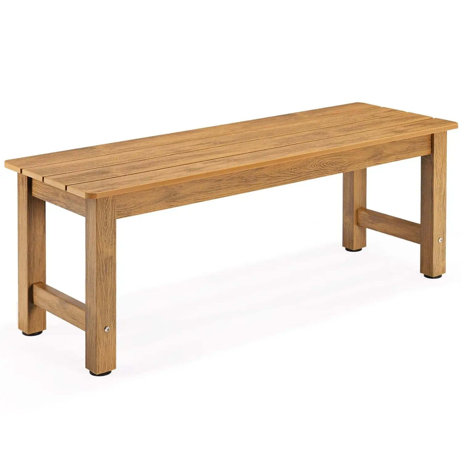 

Всепогодная двухместная садовая скамья из полимерной древесины, устойчивая к выцветанию, для сада, веранды, парка, простая установка, под тик, на заказ