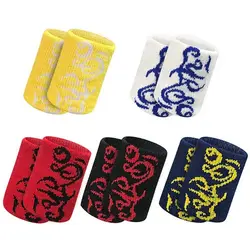 2Pcs/set Fitness Wristbands Sport Sweatband Hand Band Sweat Wrist Support Brace Wraps Tennis Badminton Basketball Guard