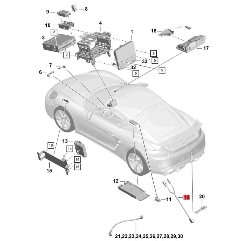 95B980551L 5Q0980556B Car Rear View Backup Camera for Porsche Macan 2015-2020 95B.980.551.L