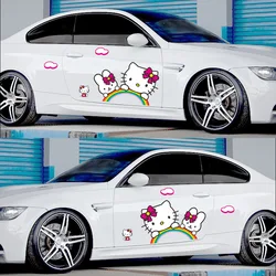 Kawaii Genuine Sanrio Car Film Car Sticker Hellokitty Cartoon Car Covering Scratch Decoration Body Sticker Cute Accessories Gift