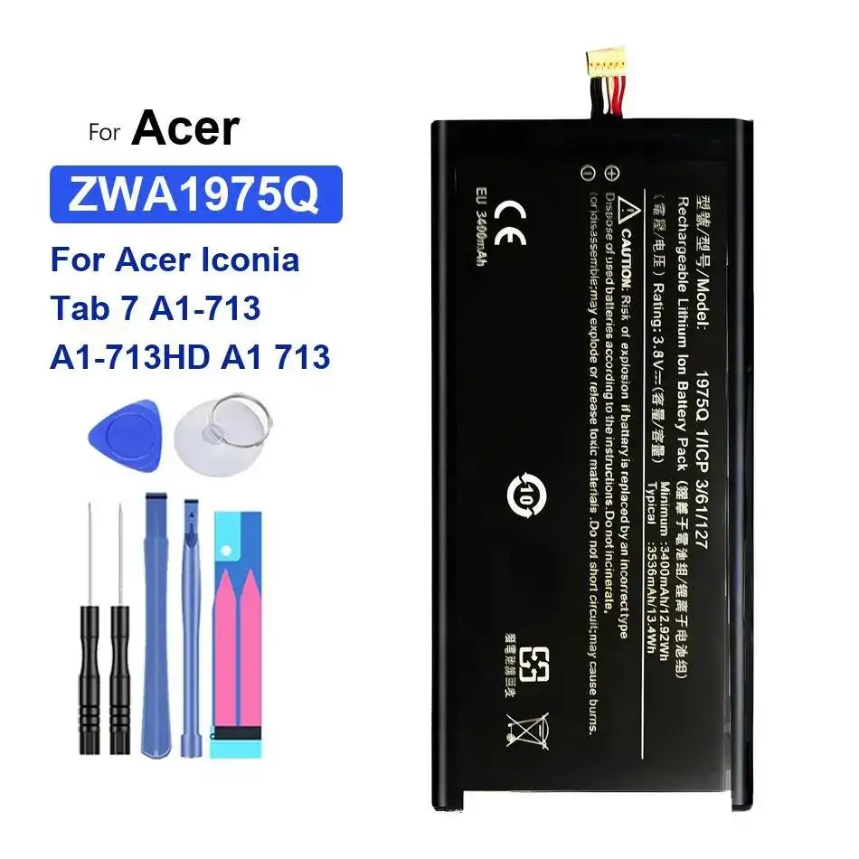 

Аккумулятор для планшета 3536 мАч для Acer Iconia Tab 7 A1-713 A1-713HD A1 713 ZWA1975Q