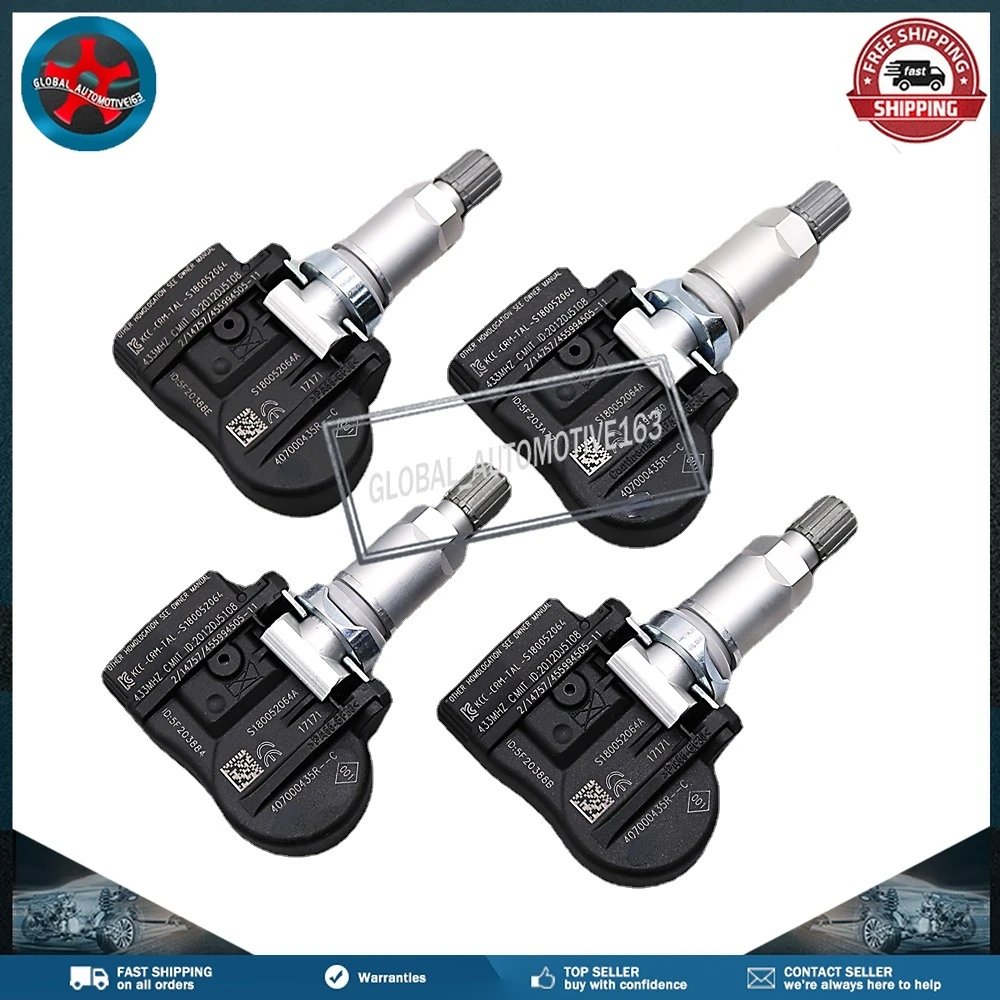 For Renault Fluence Laguna Laguna Grandtour Latitude Megane Megane Van Scenic Zoe Tire Pressure Sensor 433MHz TPMS 407000435R