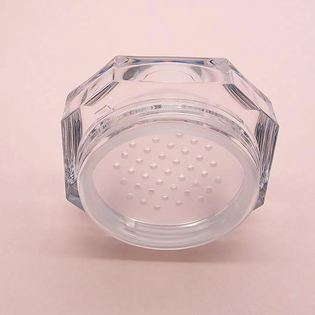 Empty Makeup 8ML 0.28OZ with Puff Loose Compact Case Cosmetic Jars Travel Sifter and Lid