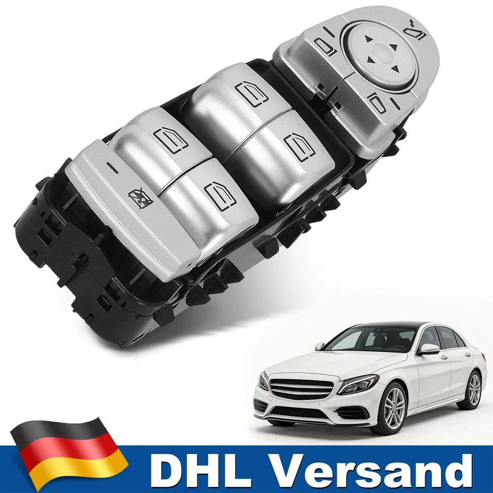 Nuovo interruttore alzacristalli elettrico di qualità per auto, anteriore sinistro, per Mercedes-Benz C300 C350E C400 GLC63 C450 C43 C63 C63S GLC43 GLC63S AMG GLC300 GLC350E Accessori auto A2059056811