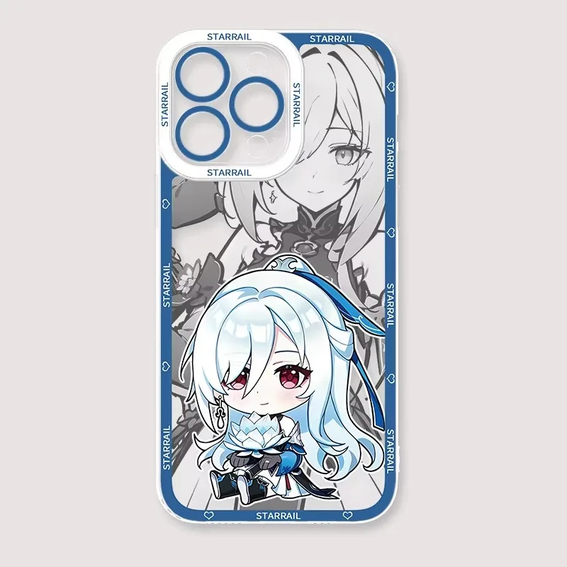 كارتون لطيف هونكاي ستار السكك الحديدية غطاء من السيليكون آيفون 16 برو ماكس 15 14 زائد 13 12 11 برو XR XS X 8 7 SE 2020 غطاء مقاوم للصدمات #3