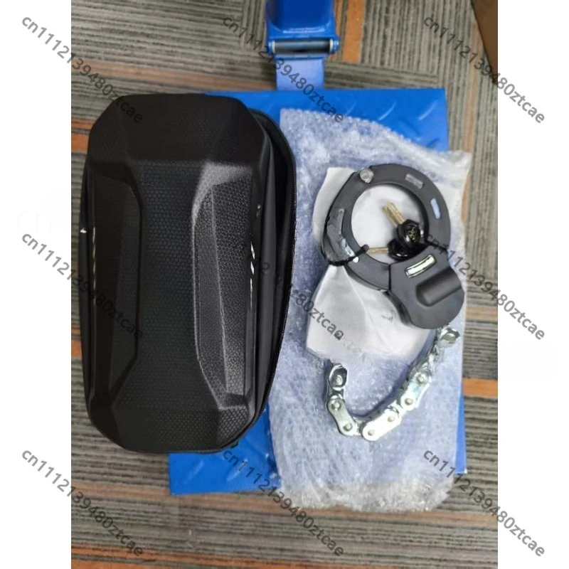 Chain Lock Storage Bag With Fixing Straps For Electric Scooter Motorcycle Bicycle Anti Theft Lock Carry Pouch