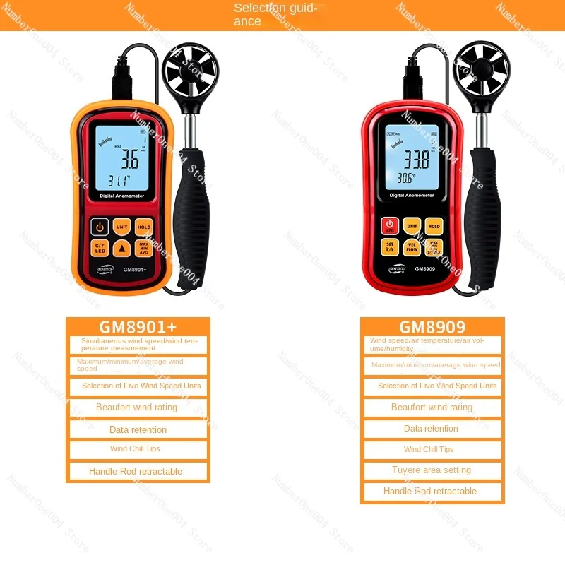 Standard Intelligence Gm8901 Anemometer Gm8903 Tester Wind Speed Measuring Instrument Wind Volume Thermal Sensitive High