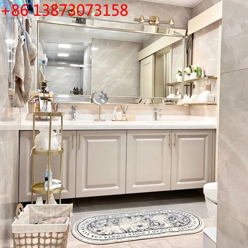 

Дизайнерский французский роскошный вертикальный шкаф для ванной комнаты, органайзер для хранения косметики, настенный декор для раковины, мебель для ванной комнаты