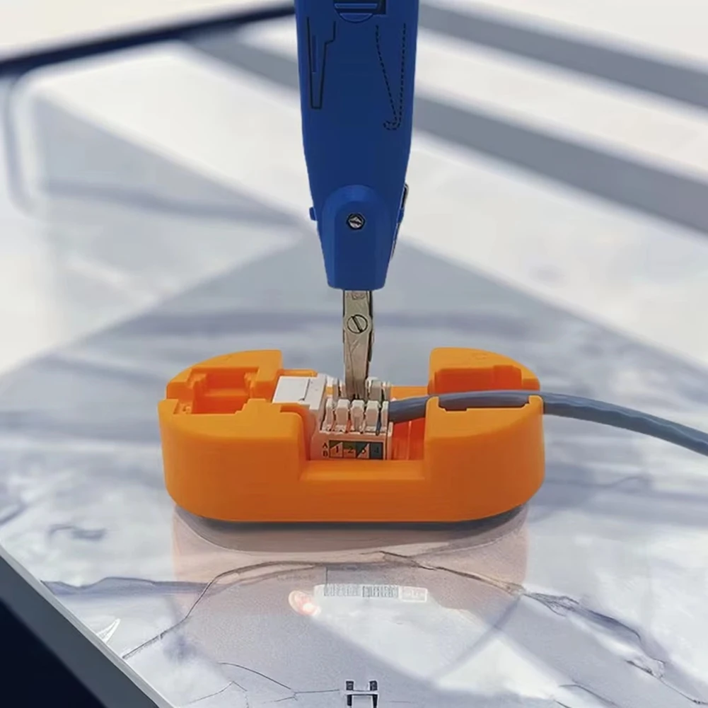 AT82-أداة الأسلاك RJ45/RJ11/12 لكيستون جاك لكمة أسفل حامل وحدة عدم الانزلاق حامل