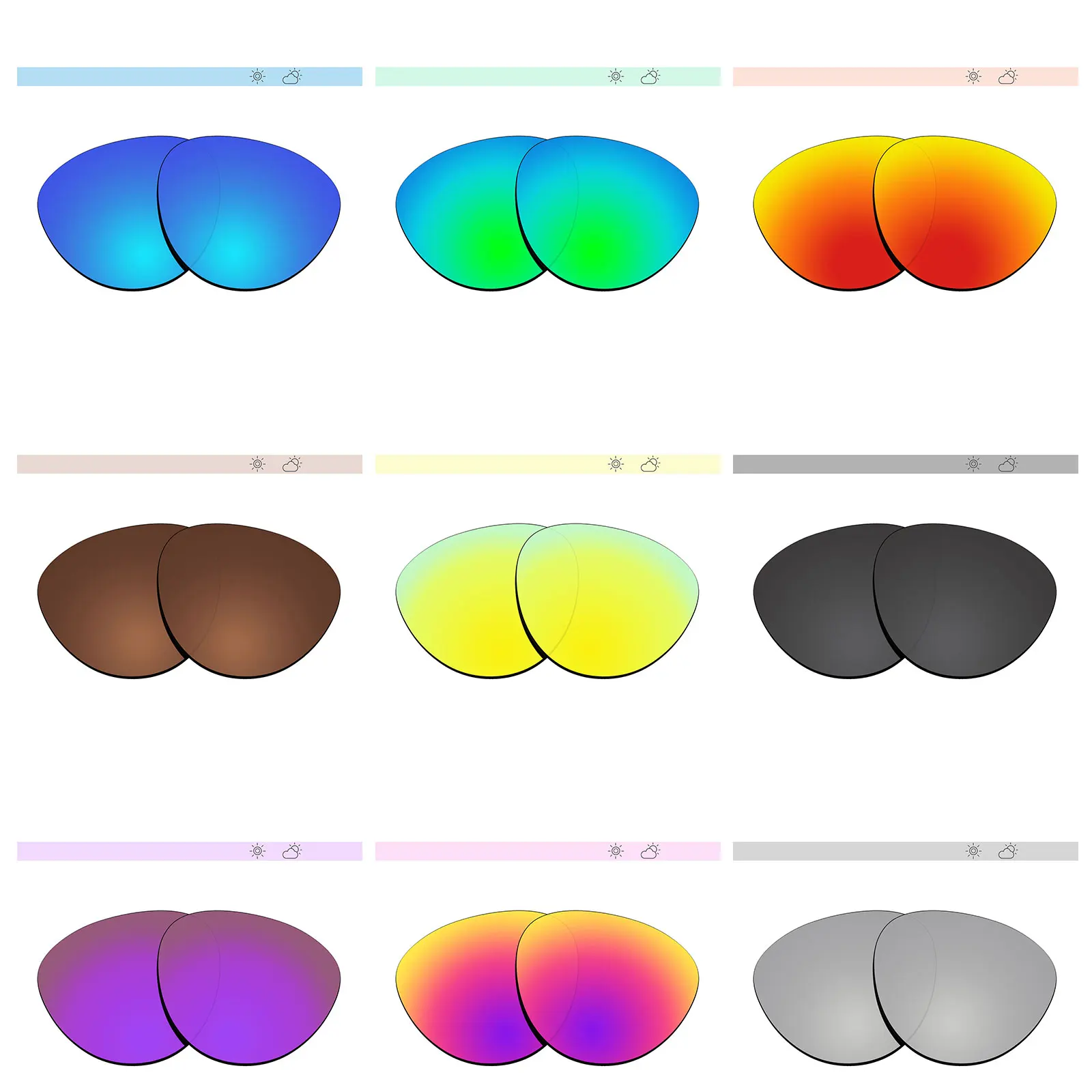 

Glintbay Polarized Replacement Sunglasses Lenses for Michael Kors MK2158 55mm -Multiple Options (Only lenses)