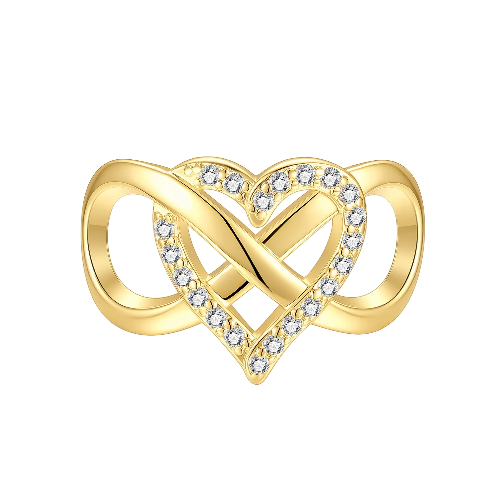 925 Sterling Silver Infinity Heart Charm Bead Interwoven Endless Love Spacer Charm Fit Bracelets Necklaces Jewelry Gift