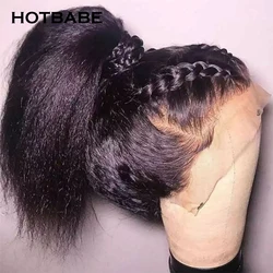 Full Lace Human Hair Wigs Kinky Straight 13x6 HD Lace Front Wigs For Women Brazilian Lace Frontal Wig Pre Plucked Lace Wig