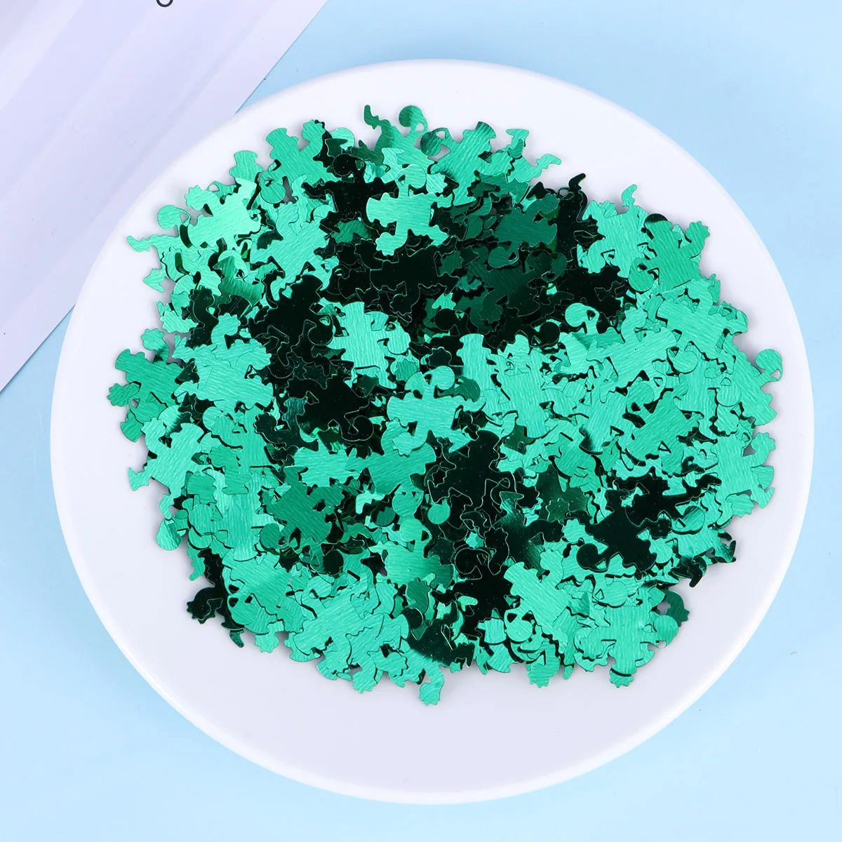 

15G Green Resin Confetti St Patrick's Day Wedding Birthday Party Decoration High Quality No Glitter Falling Off Sequins Festive
