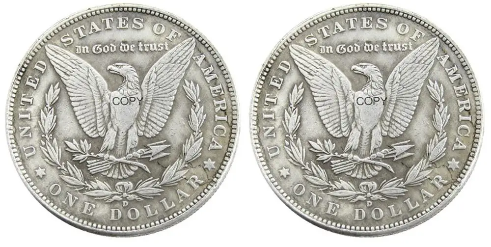 US  Two Faces Double Eagles Morgan Dollar Silver Plated Copy Coin