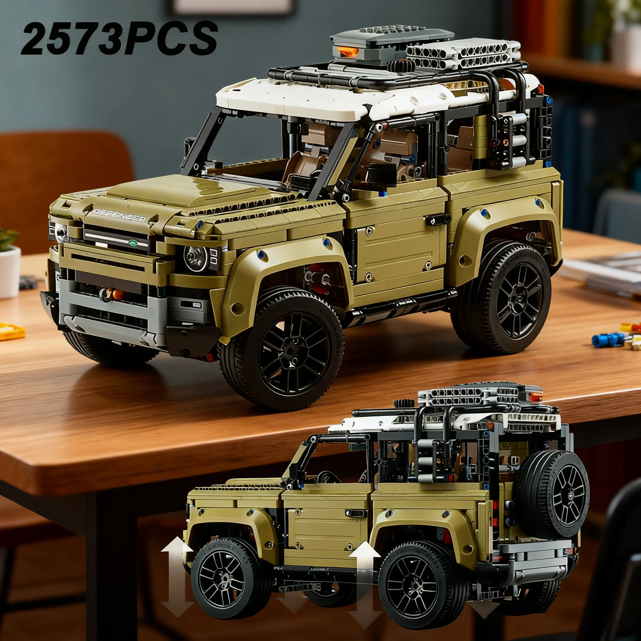 

2573PCS 1:8 Technical Defender Off Road Car Building Blocks Assemble Bricks Vehicle Toys Gift For Children Kids