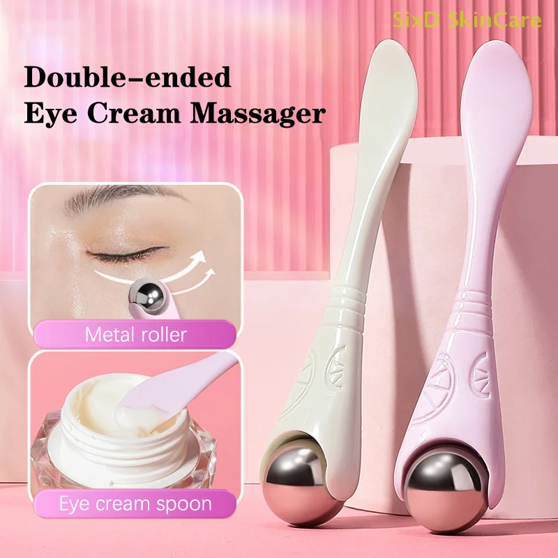 Double-ended Eye Cream Massage Stick Dual-purpose Scooping Essence Introduction Stick Eyes Roller Ball Massage Skin Care Tools