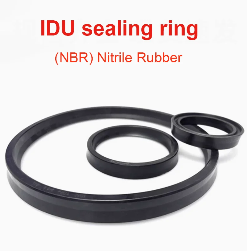 1PCS Height 18mm NBR Hydraulic Seal Ring IDU Piston Hole Oil Seal  Hydraulic Piston Rod Grooved U Lip O Ring Gasket Oil Seal