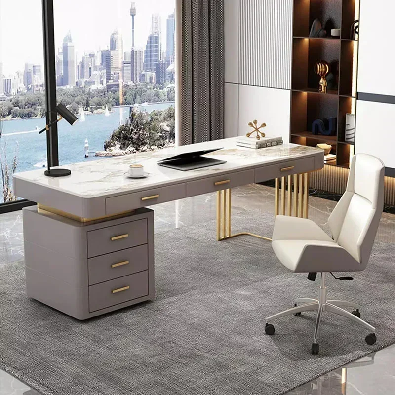 

Minimalist Desk Organizer Office Desks Auxiliary Multifunction Home Furniture Seating Room Automatic Work Table Computer Bedroom