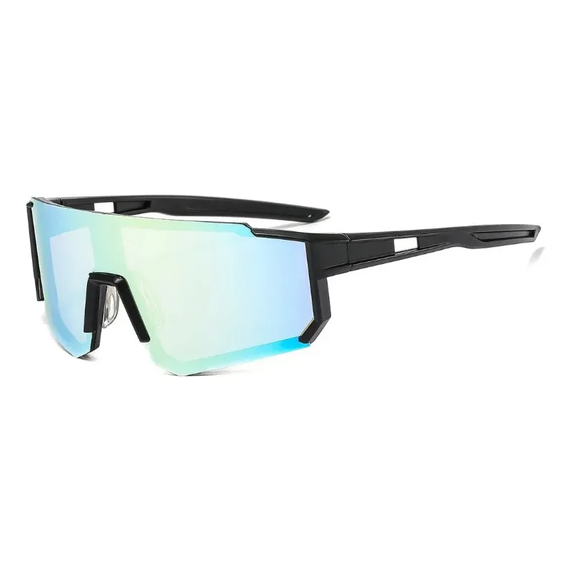 2 قطعة نظارات الدراجة حماية ركوب الدراجات Uv Mtb إطار السرعة عدسة عاكسة باللونين الأسود والأحمر #5