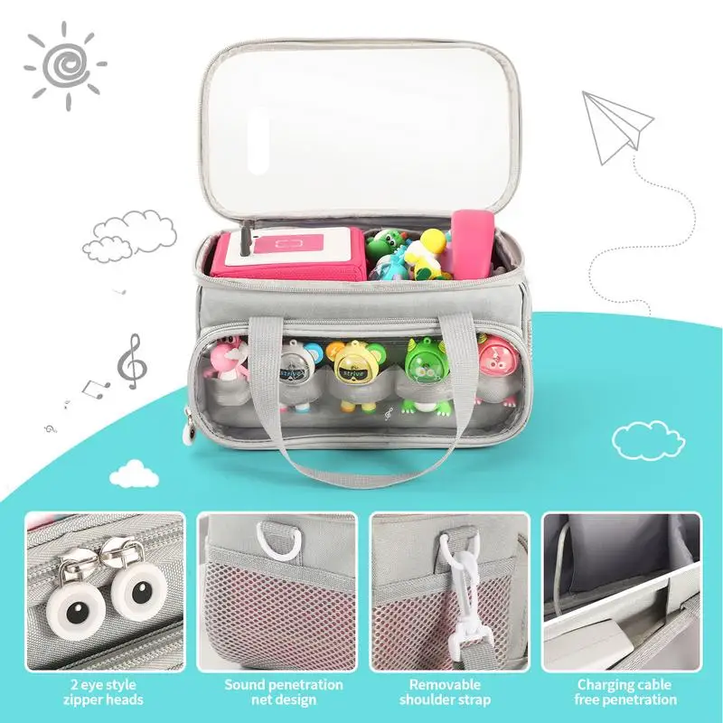 Portable Travel Carrying Case For Tonies Toniebox Starter Speaker Set Speaker Felt Cloth Foldable Storage Bag Pouch Cover Shell