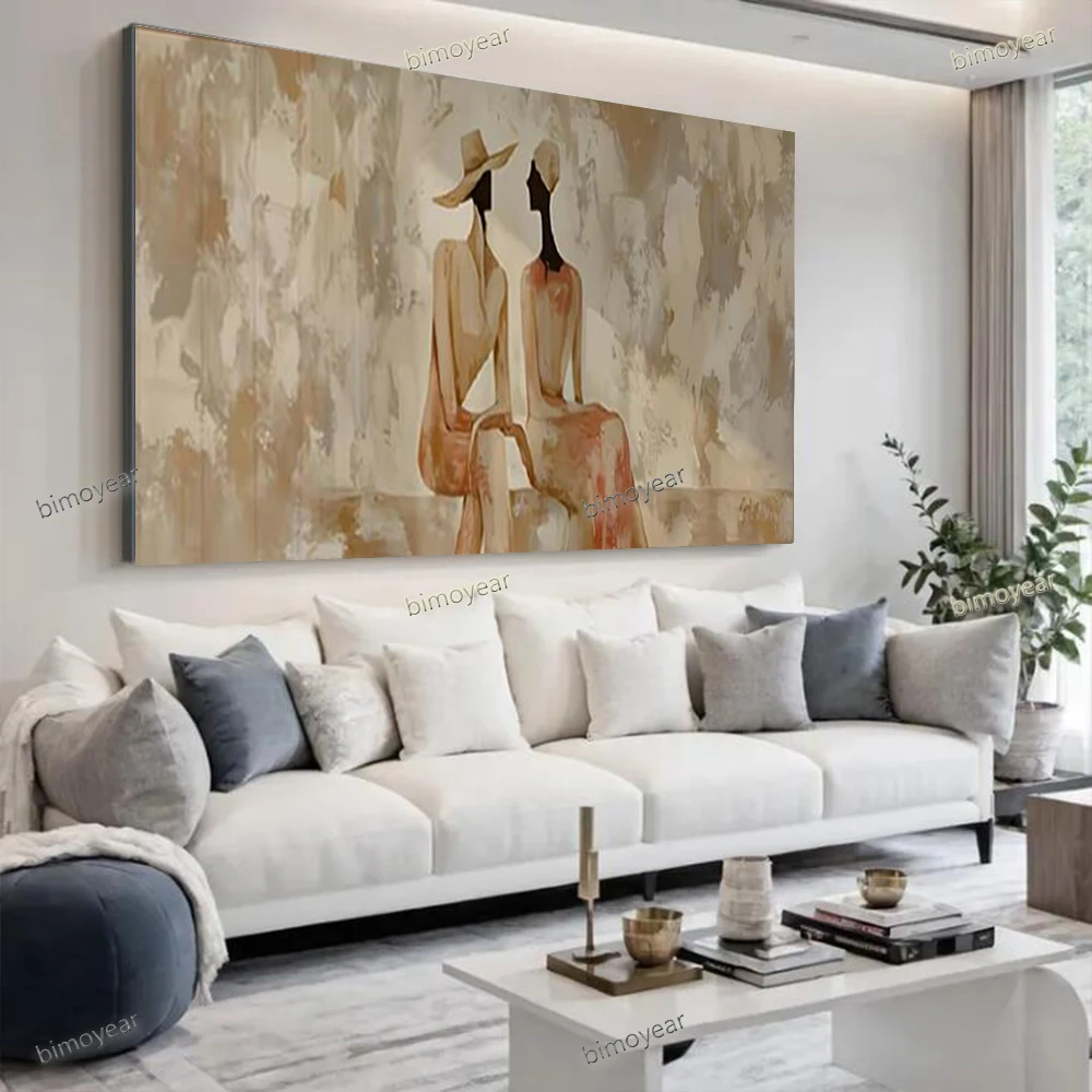 

Abstract Oil Painting On Canvas 100% Hand Painted Wall Art Picture Warm Hug Home Mural Decor Apartment For Living Room Artworks
