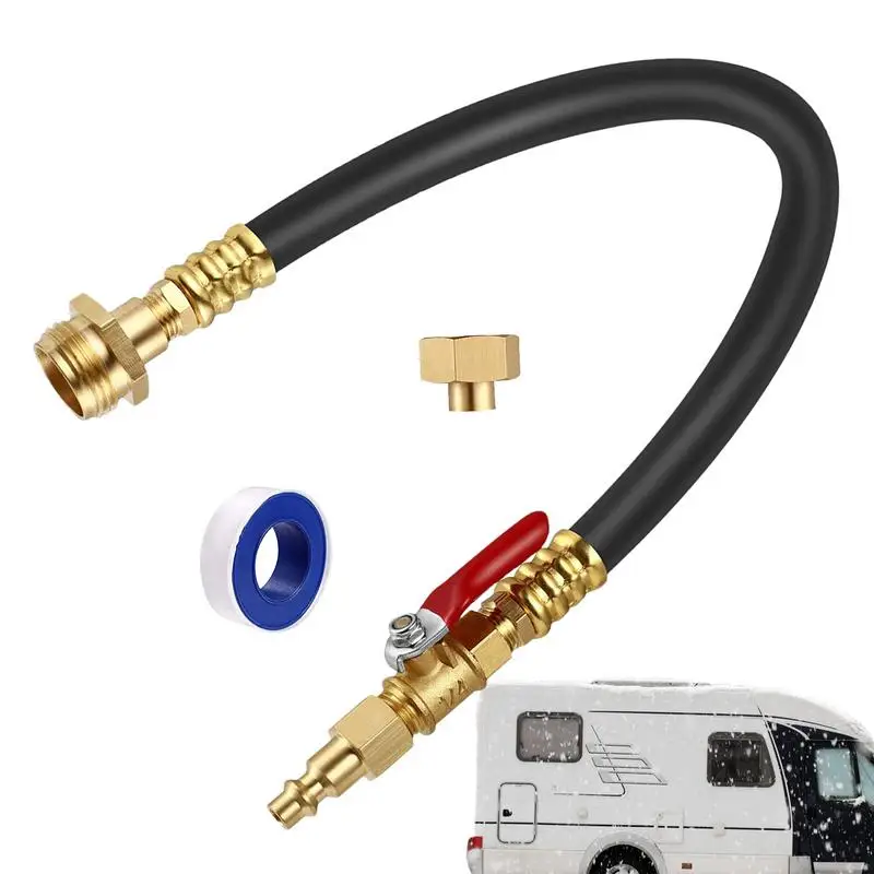 Sprinkler Winterization Kit Antifreeze Sprinkler System With Shut-Off Valve Air Compressor Kit For RV Motorhome Boat Travel