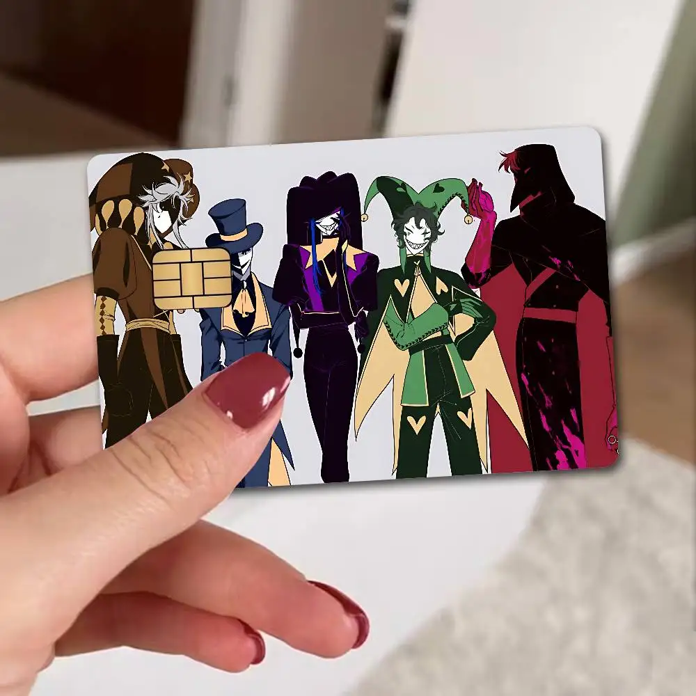 The Freak Circus Pierrot 2024 Anime Cartoon Skin Stickers Film Tape Case for Big Credit Debit Card