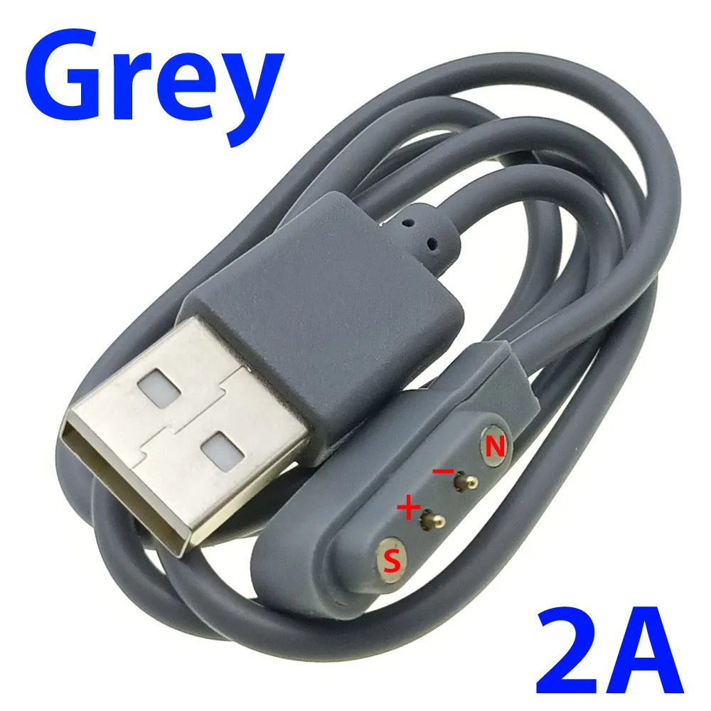 Emergency backup 2pin universal connected Magnetic Charger Cable wire for Smart Watch bracelet 2 Pin Distance 4mm Magnetic data